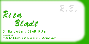 rita bladt business card